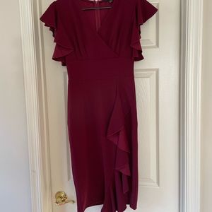 Beautiful wine color dress- worn once for wedding.